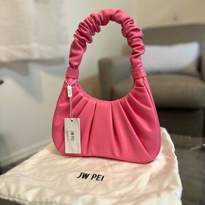 NWT JW PEI Vegan Gabbi Ruched Hobo Hand Bag Pink
